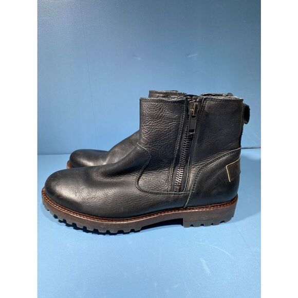Bull Boxer Leather Boots Double Zip Mens Size 9 - Picture 2 of 7